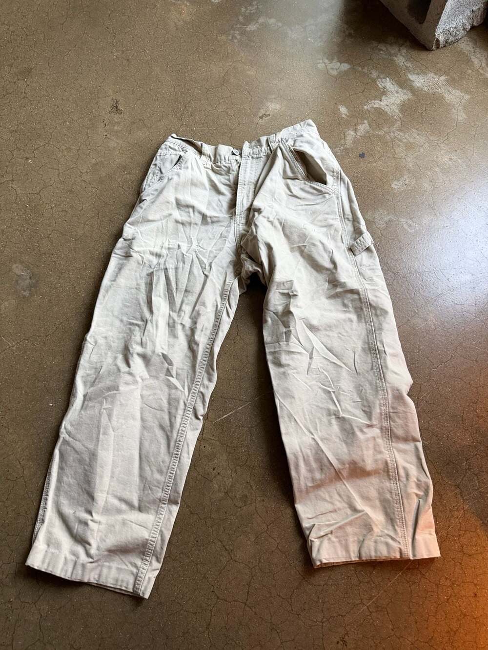 Vintage American Eagle Outfitters AE Supply Dungarees Canvas Carpenter Pants 32x